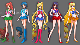 Sailor Moon Crystal Character Designs